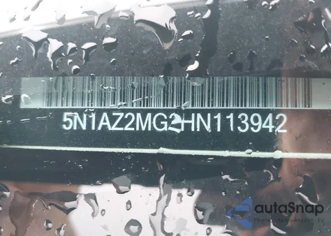 2017 Nissan Murano Sl из США, поврежденный, VIN 5N1AZ2MG2HN113942